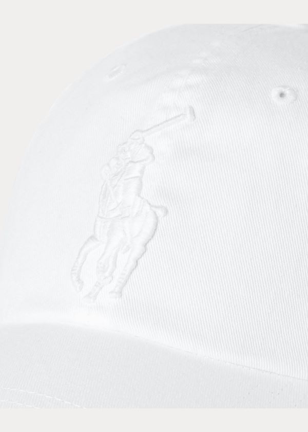 Ralph Lauren Big Pony Chino Cap Bílé | ftOBII7R