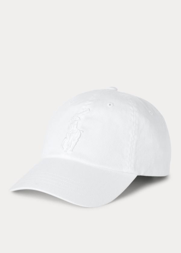 Ralph Lauren Big Pony Chino Cap Bílé | ftOBII7R