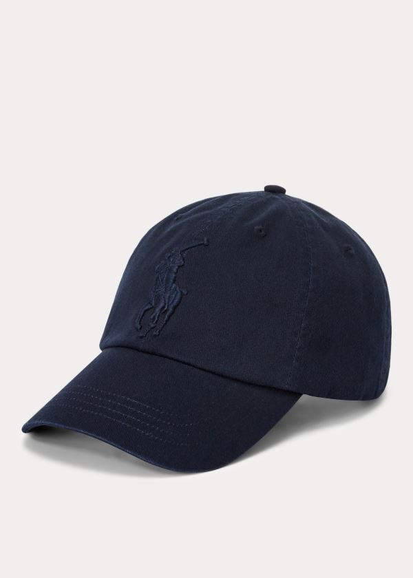 Ralph Lauren Big Pony Chino Cap Tmavě Blankyt | BkYEyq3h