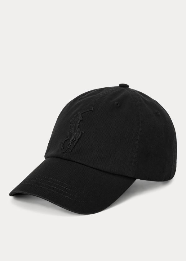 Ralph Lauren Big Pony Chino Cap Černé | dznh0F05