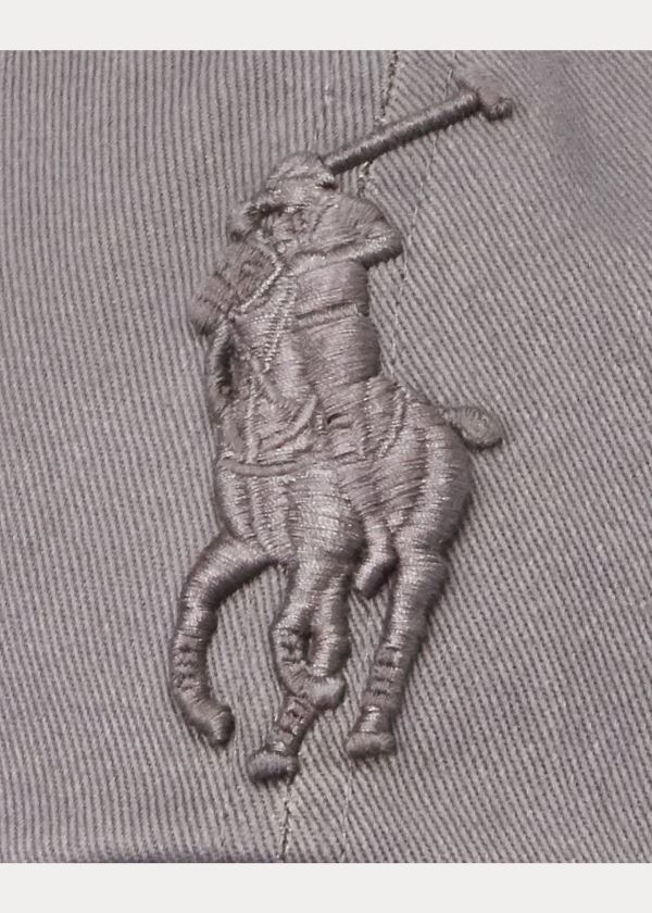 Ralph Lauren Big Pony Chino Cap Šedé | VD3u9QN3