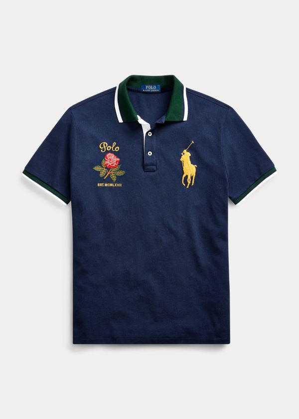 Ralph Lauren Big Pony Mesh Polo Shirt - All Fits Tmavě Blankyt | JAsJGiDv