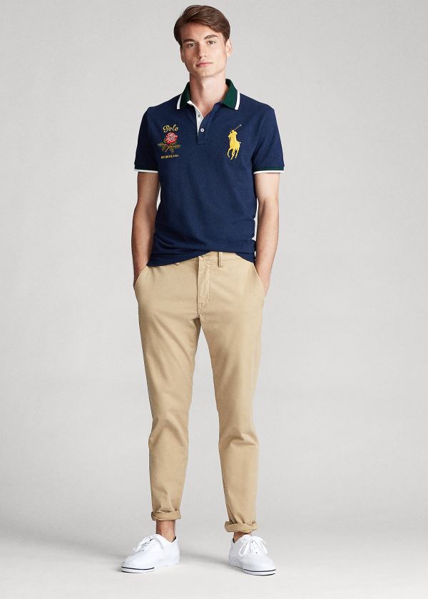 Ralph Lauren Big Pony Mesh Polo Shirt - All Fits Tmavě Blankyt | JAsJGiDv