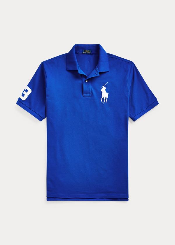 Ralph Lauren Big Pony Mesh Polo Shirt Blankyt Královská Modrá | 0Bae01Vc