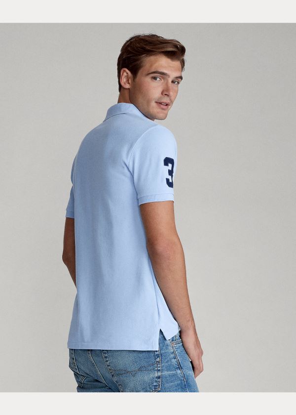 Ralph Lauren Big Pony Mesh Polo Shirt Světle Blankyt | Ppi23YnD