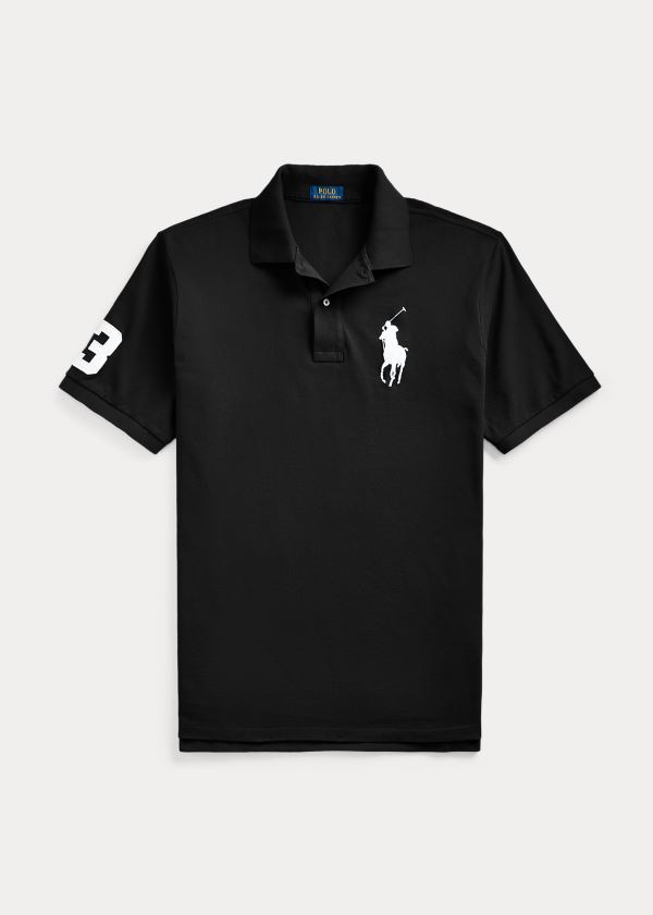 Ralph Lauren Big Pony Mesh Polo Shirt Černé | b12XxpGK