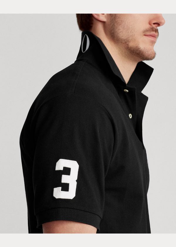 Ralph Lauren Big Pony Mesh Polo Shirt Černé | b12XxpGK