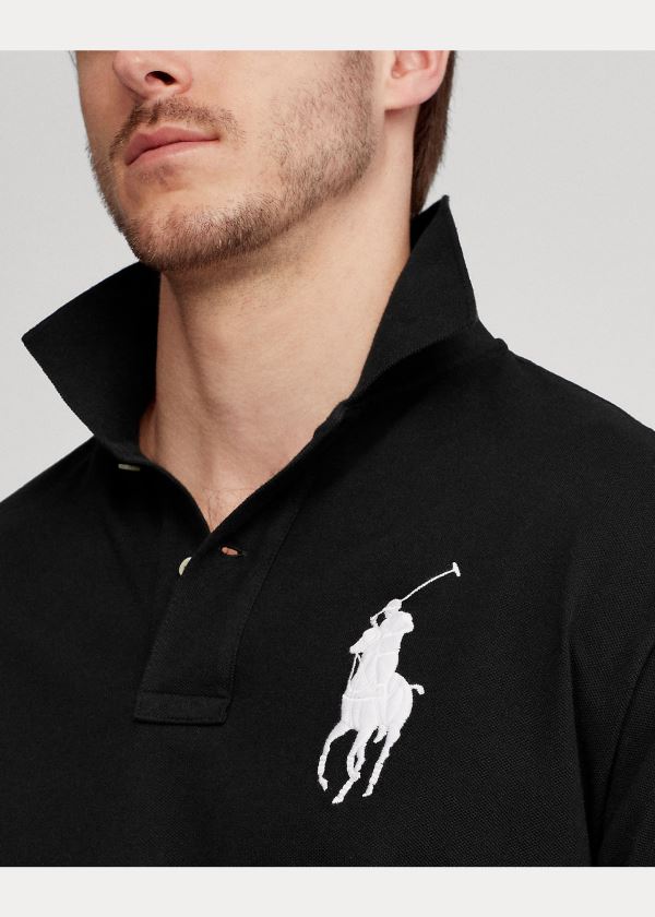 Ralph Lauren Big Pony Mesh Polo Shirt Černé | b12XxpGK