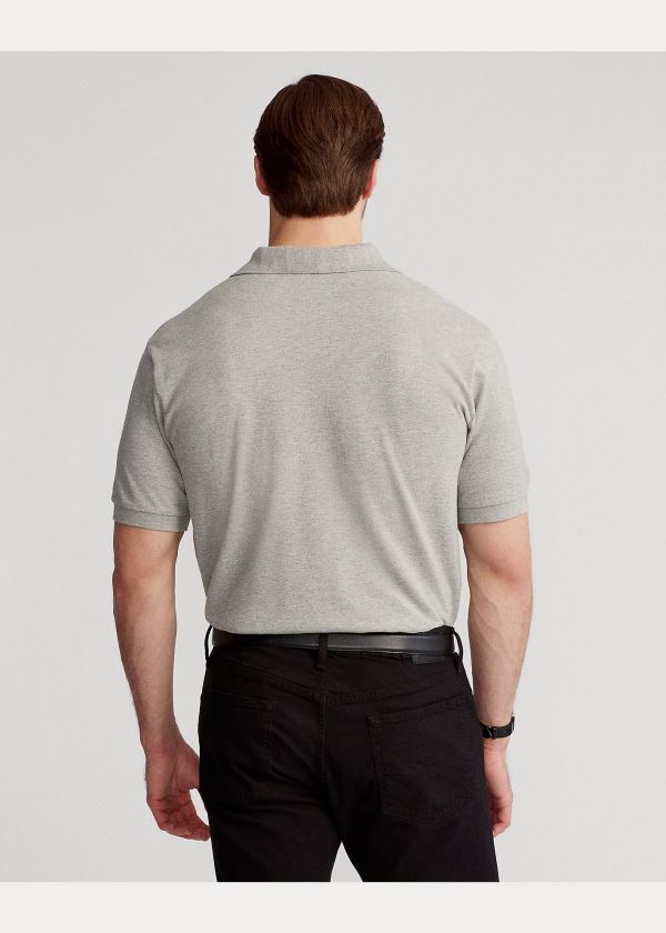 Ralph Lauren Big Pony Mesh Polo Shirt Šedé | WeT5VVPm