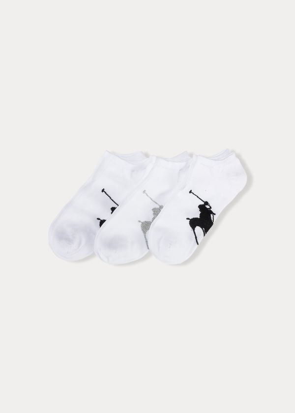 Ralph Lauren Big Pony Sock 3-Pack Bílé | CC2bq0tC