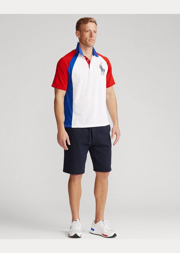 Ralph Lauren Big Pony Tech Piqué Polo Shirt Bílé Viacfarebný | gsnf6PyX