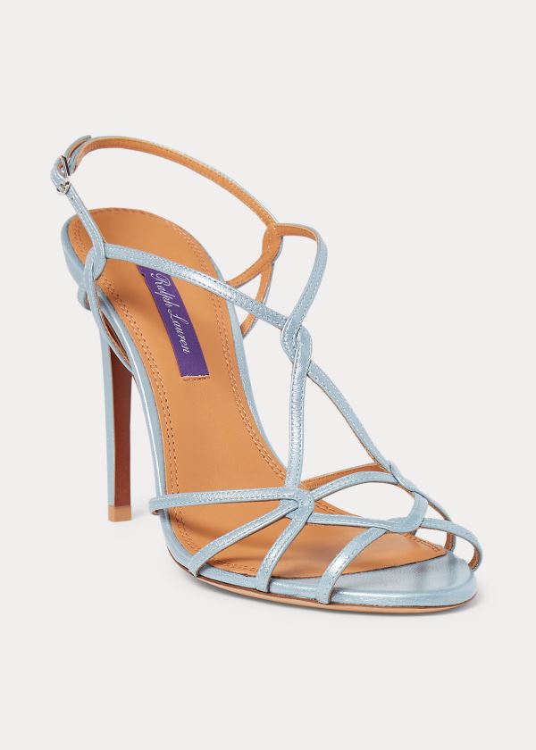 Ralph Lauren Bladine Lambskin Sandal Světle Blankyt | Pox7krnj