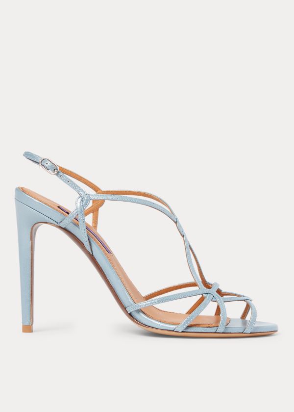 Ralph Lauren Bladine Lambskin Sandal Světle Blankyt | Pox7krnj