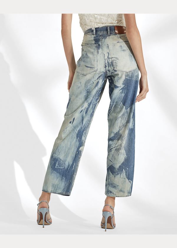 Ralph Lauren Bleached Pracovní Jean Indigo | ZIhJerPN