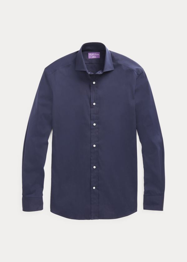 Ralph Lauren Bond Stretch Šaty Shirt Tmavě Blankyt | Bq3zmQuV