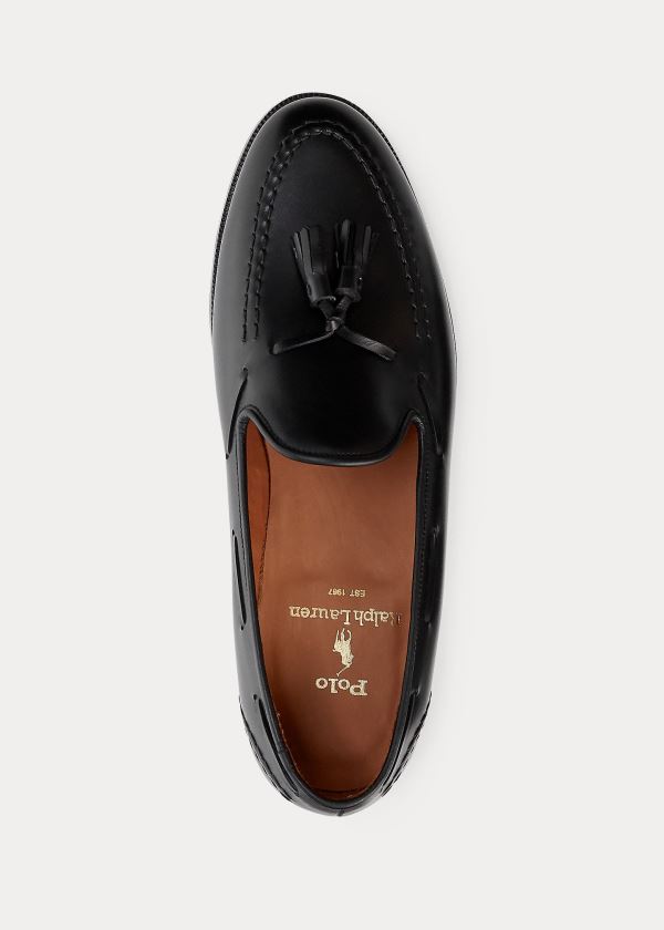Ralph Lauren Booth Calfskin Loafer Černé | YxEels2H