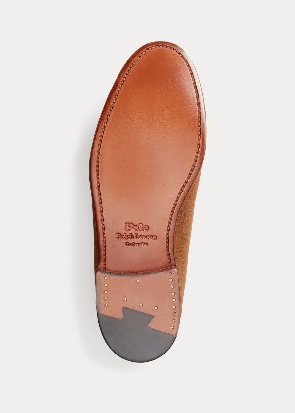 Ralph Lauren Booth Semišové Loafer Hnědé | RY1LFZZV