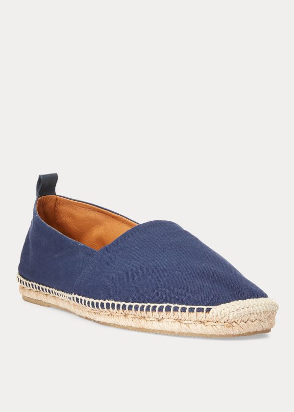 Ralph Lauren Bowsworth Bavlněné Espadrilky Tmavě Blankyt | VRX3TDIM
