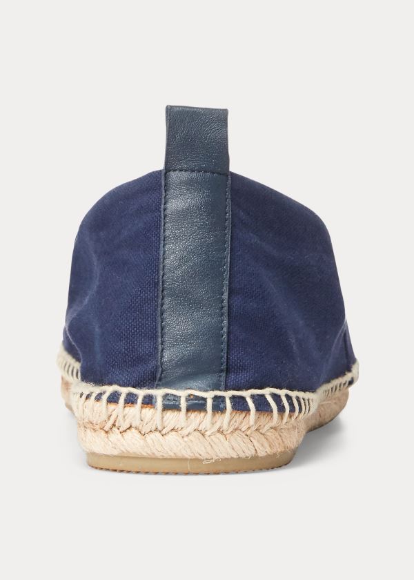 Ralph Lauren Bowsworth Bavlněné Espadrilky Tmavě Blankyt | VRX3TDIM