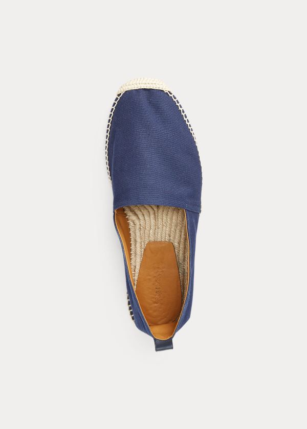 Ralph Lauren Bowsworth Bavlněné Espadrilky Tmavě Blankyt | VRX3TDIM