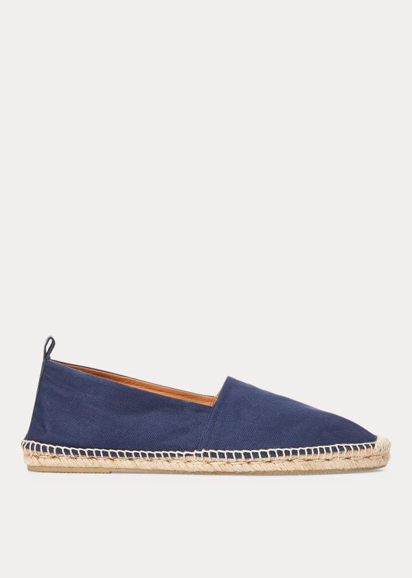 Ralph Lauren Bowsworth Bavlněné Espadrilky Tmavě Blankyt | VRX3TDIM