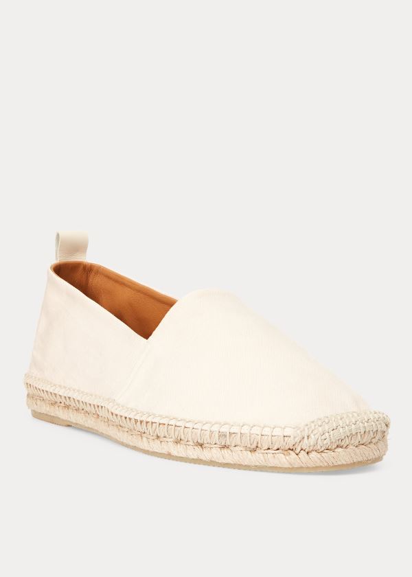 Ralph Lauren Bowsworth Linen Espadrilky Krém | Ocp9SRz0
