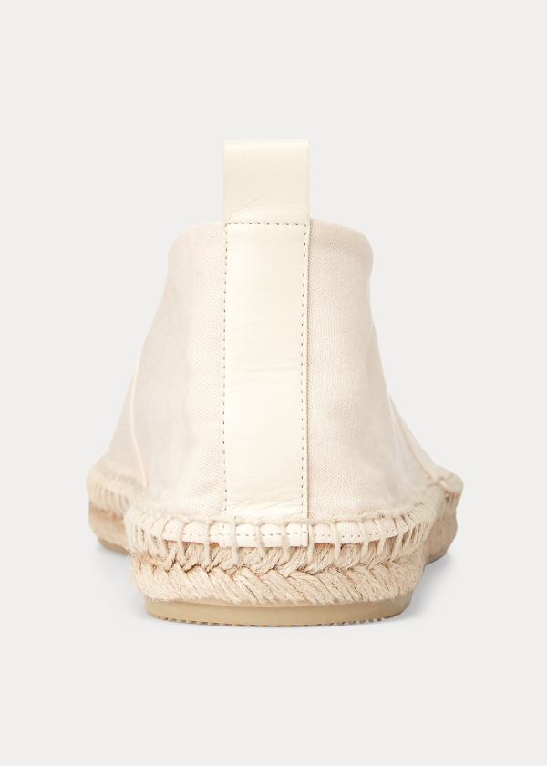 Ralph Lauren Bowsworth Linen Espadrilky Krém | Ocp9SRz0