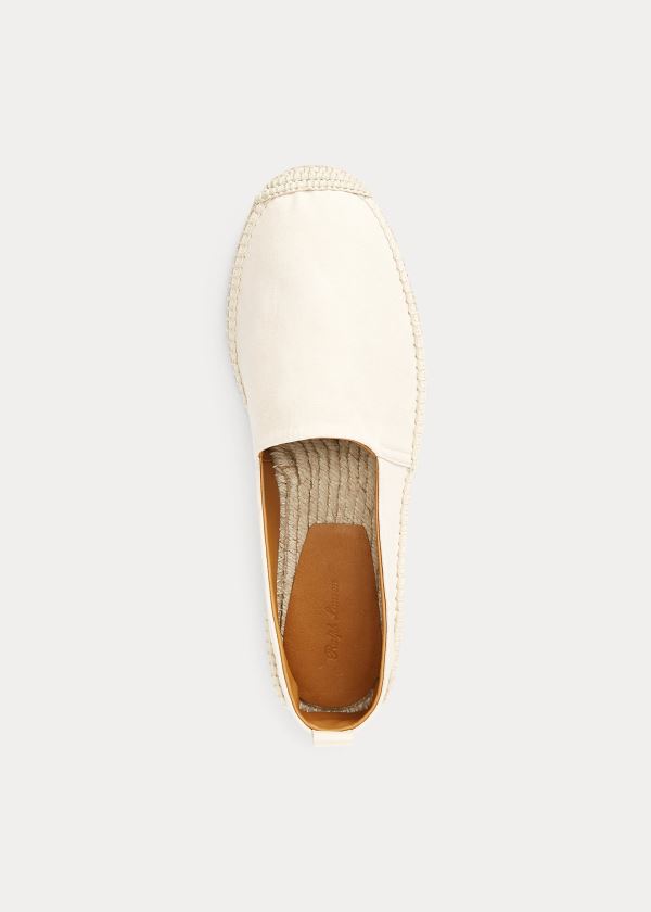 Ralph Lauren Bowsworth Linen Espadrilky Krém | Ocp9SRz0