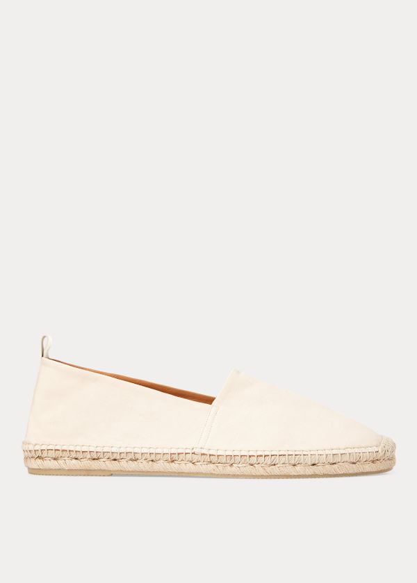 Ralph Lauren Bowsworth Linen Espadrilky Krém | Ocp9SRz0
