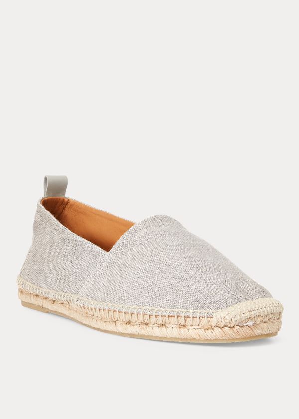 Ralph Lauren Bowsworth Linen Espadrilky Šedé | t4ngbqtB