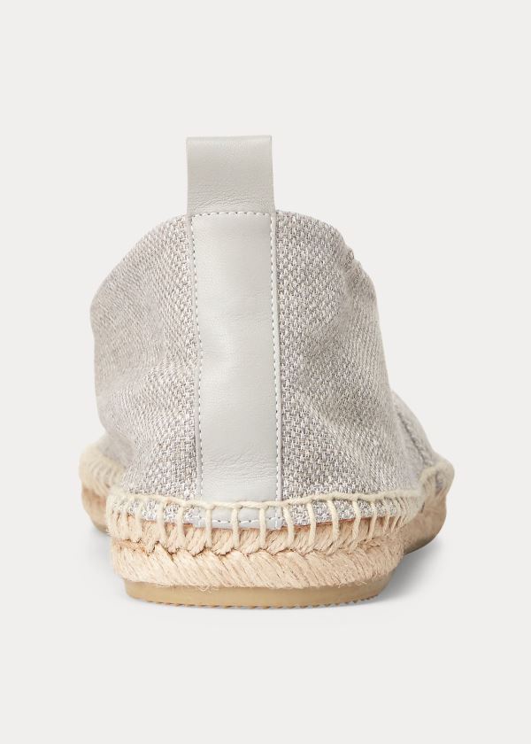 Ralph Lauren Bowsworth Linen Espadrilky Šedé | t4ngbqtB