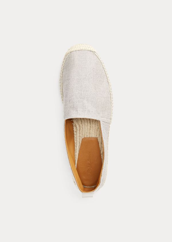 Ralph Lauren Bowsworth Linen Espadrilky Šedé | t4ngbqtB