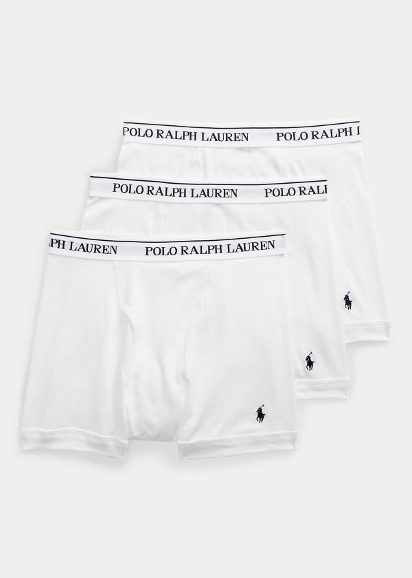 Ralph Lauren Boxerské Brief 3-Pack Bílé | I10f6pnt