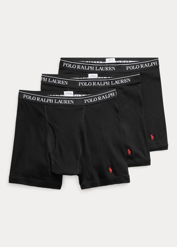 Ralph Lauren Boxerské Brief 3-Pack Černé | YNx6tCCI