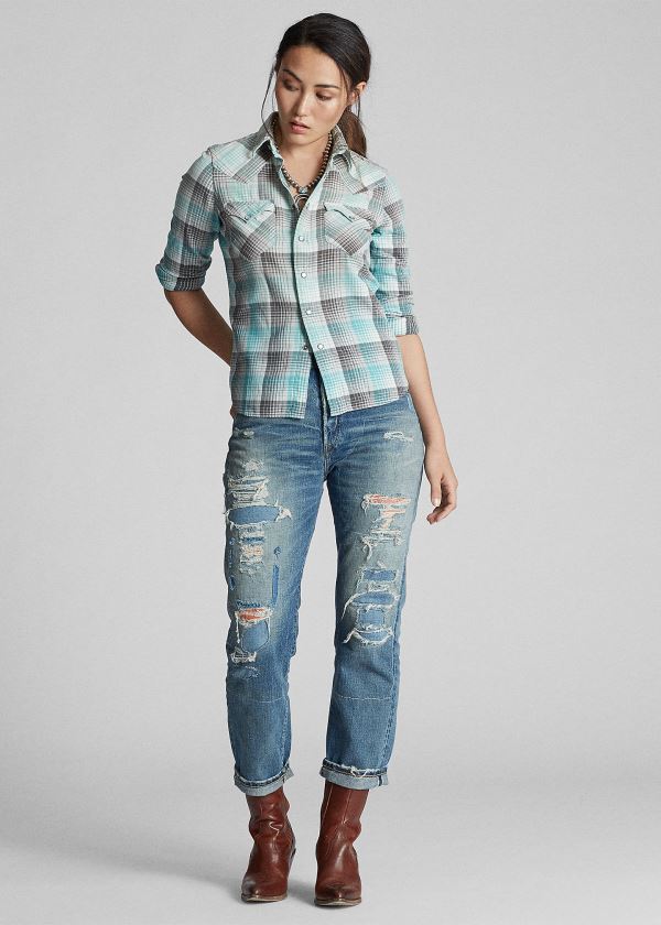 Ralph Lauren Boy Fit Straight Jean Blankyt Blankyt Světle Modré | o2cu4fec