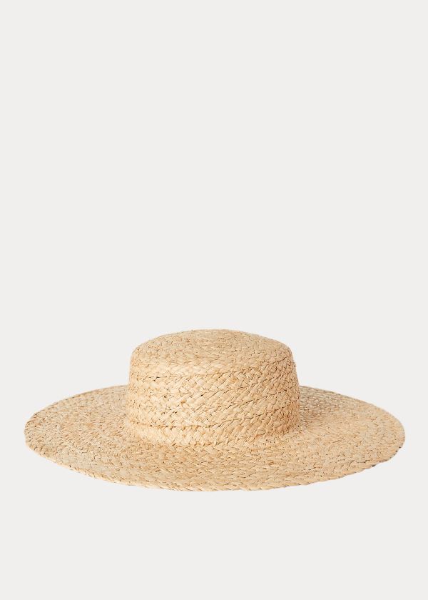 Ralph Lauren Braided Raffia Straw Hat Hnědožlutý | 6UexWXPs