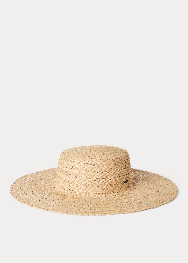 Ralph Lauren Braided Raffia Straw Hat Hnědožlutý | 6UexWXPs