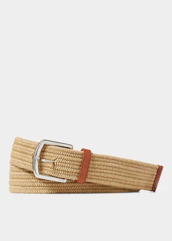 Ralph Lauren Braided Stretch Bavlněné Belt Hnědé | KxmQZzjA