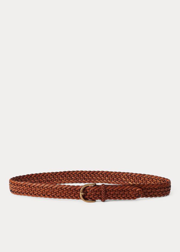 Ralph Lauren Braided Vachetta Læder Belt Hnědé | 2i7fQHX0