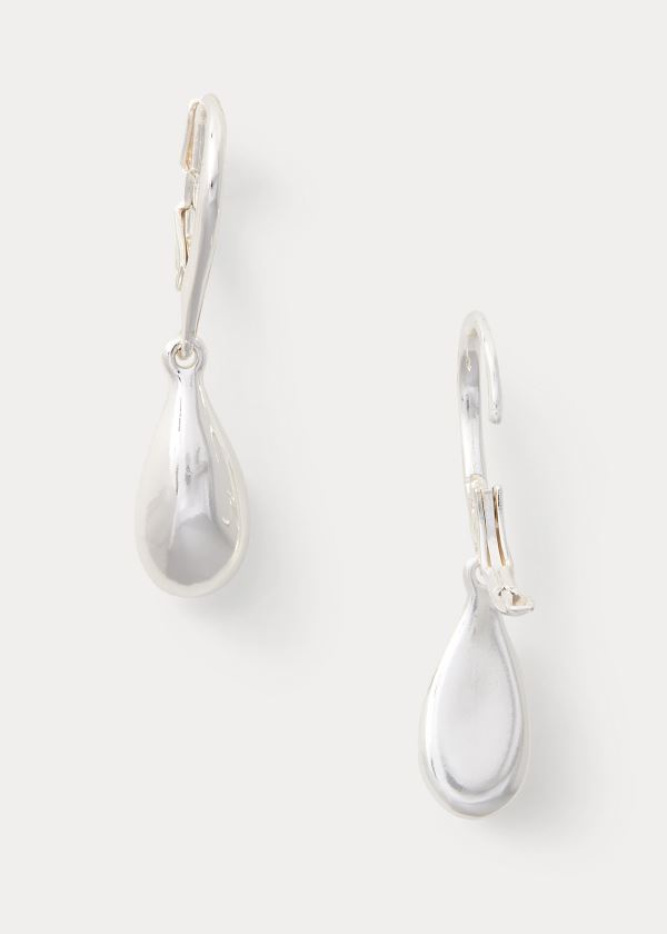 Ralph Lauren Brass Teardrop Earrings Stříbrné | SBwNa3QC