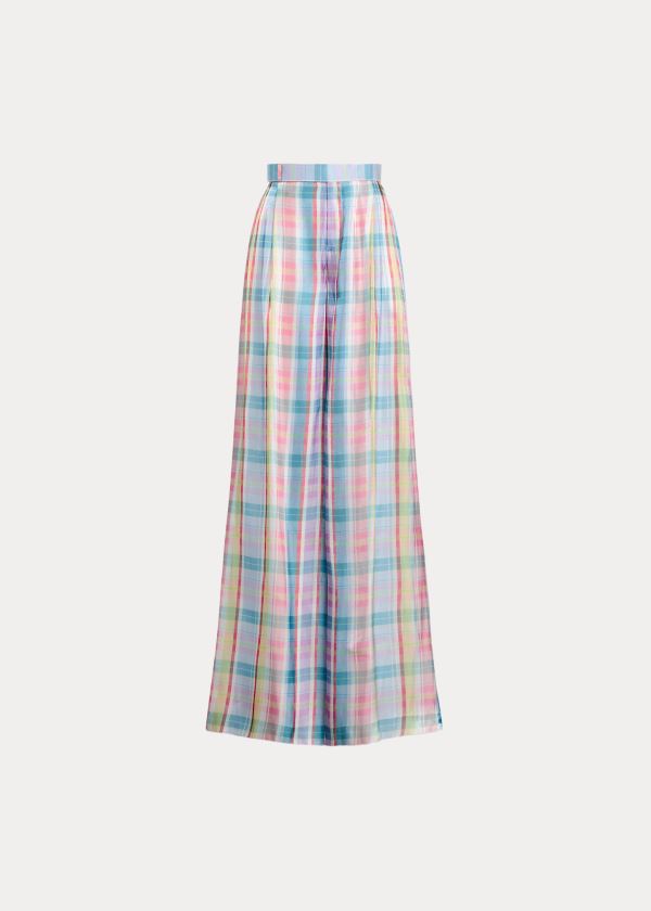 Ralph Lauren Brenda Široké-Leg Pant Žluté Fialové Viacfarebný | mNbFPZjo