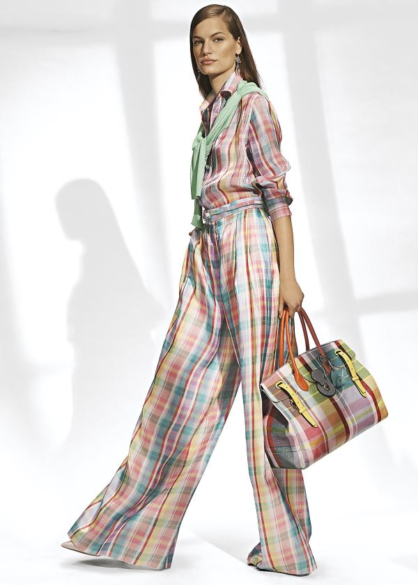 Ralph Lauren Brenda Široké-Leg Pant Žluté Fialové Viacfarebný | mNbFPZjo