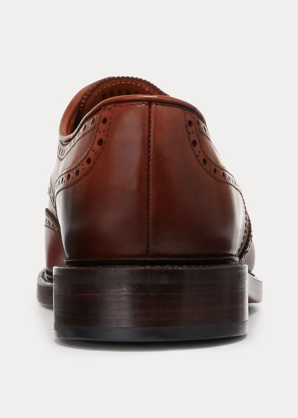 Ralph Lauren Brenton Læder Wingtip Hnědé | tJq6KTSL