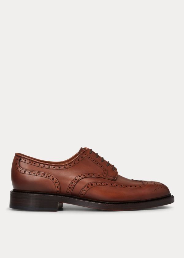 Ralph Lauren Brenton Læder Wingtip Hnědé | tJq6KTSL
