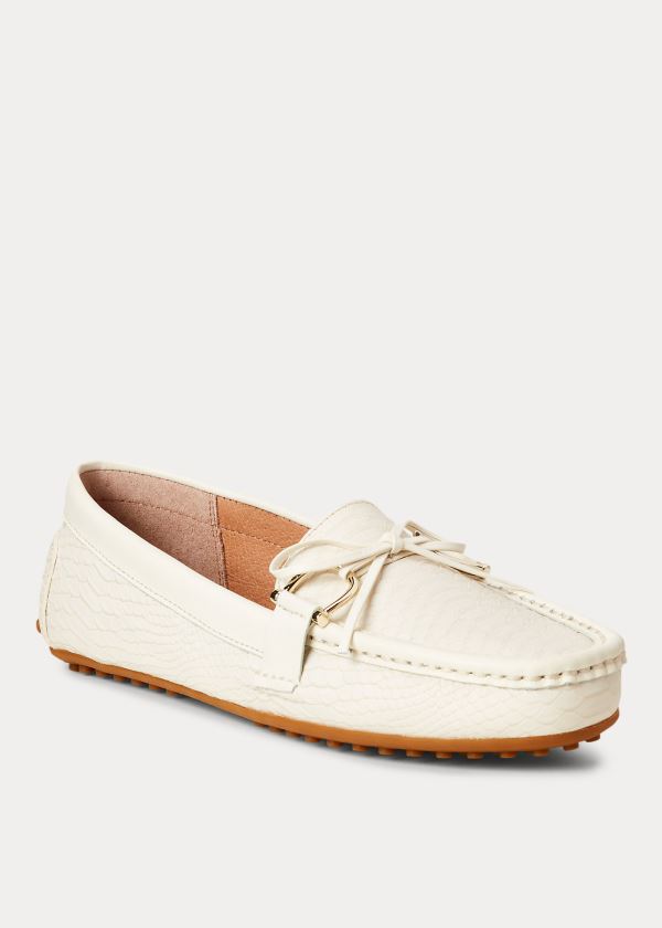 Ralph Lauren Briley II Læder Loafer Krém | q5b2BUGy