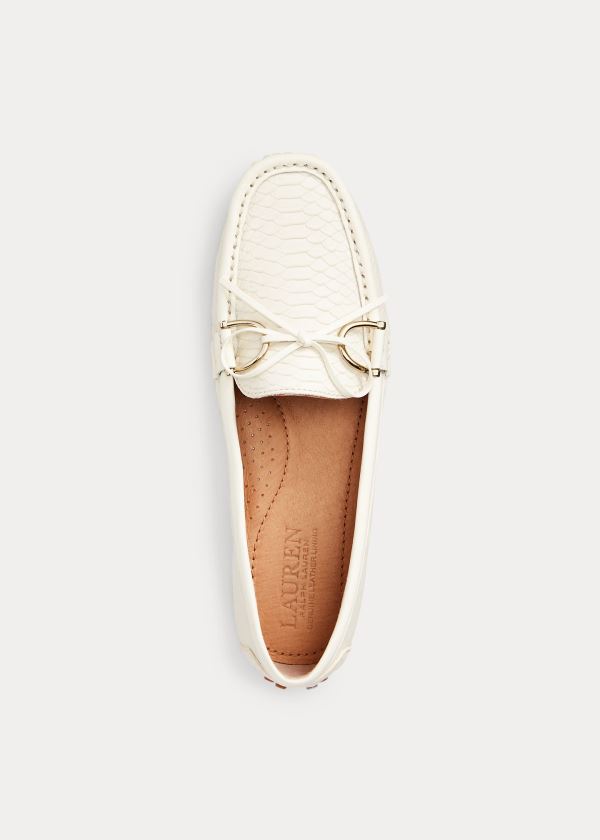 Ralph Lauren Briley II Læder Loafer Krém | q5b2BUGy