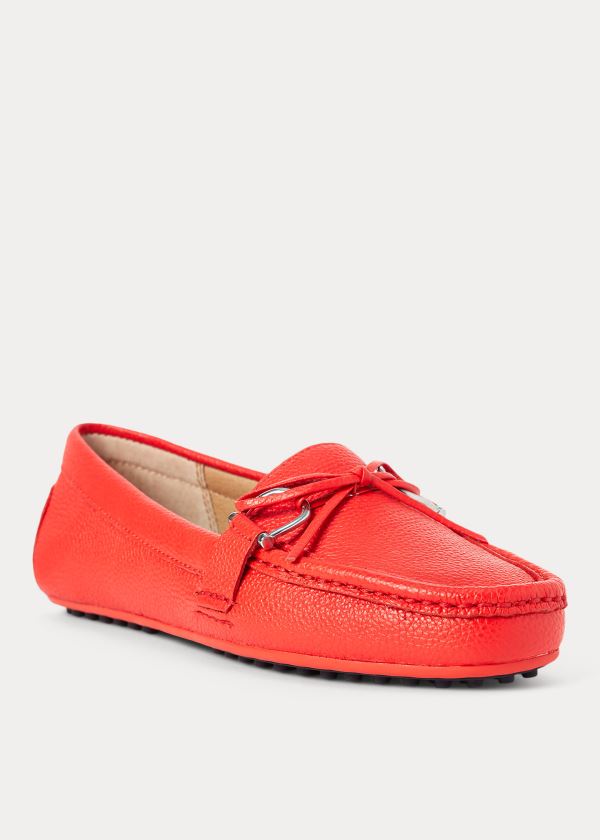 Ralph Lauren Briley II Læder Loafer Červené | sYahtHFO