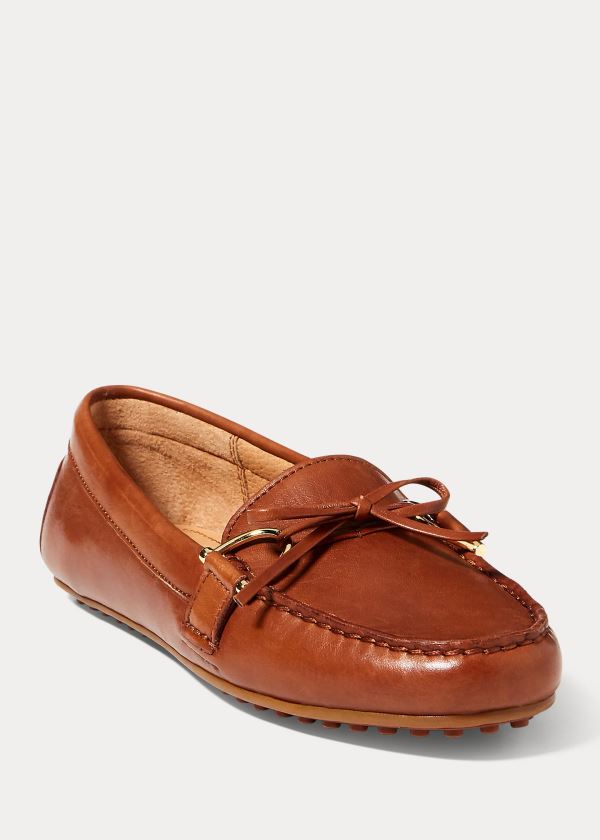 Ralph Lauren Briley Læder Loafer Tmavě Hnědé | EOlsvriC