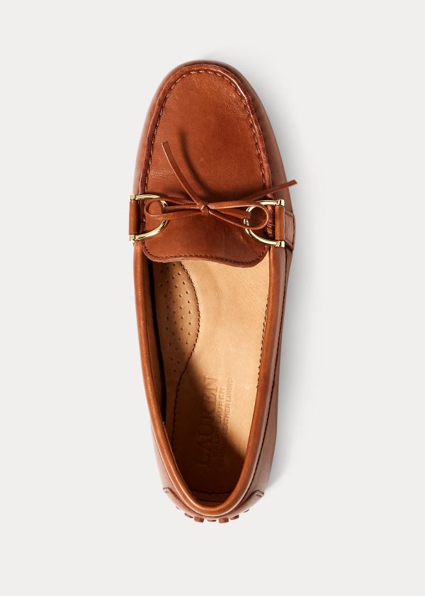 Ralph Lauren Briley Læder Loafer Tmavě Hnědé | EOlsvriC