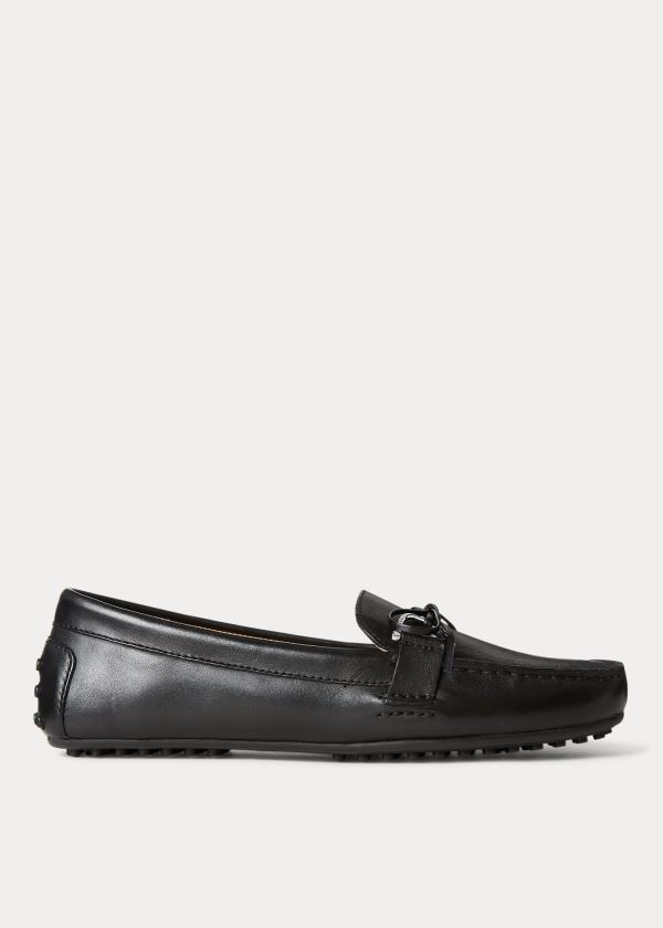 Ralph Lauren Briley Læder Loafer Černé | BtACbnXN